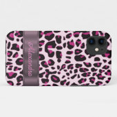 Hübscher Leopardendruck personalisiert Case-Mate iPhone Hülle (Rückseite (Horizontal))