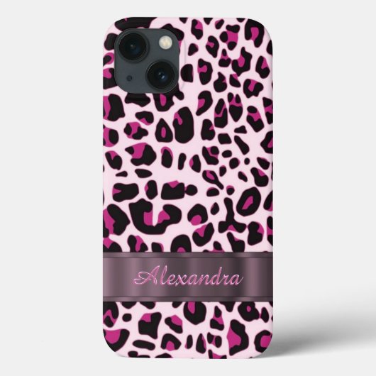 Hübscher Leopardendruck personalisiert Case-Mate iPhone Hülle (Rückseite)