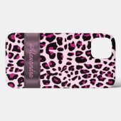 Hübscher Leopardendruck personalisiert Case-Mate iPhone Hülle (Rückseite (Horizontal))