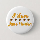 Hübscher Liebhaber Janes Austen Button (Vorderseite)
