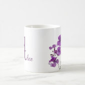 Hübscher lila blühender Name, niedlich Kaffeetasse (Mittel)