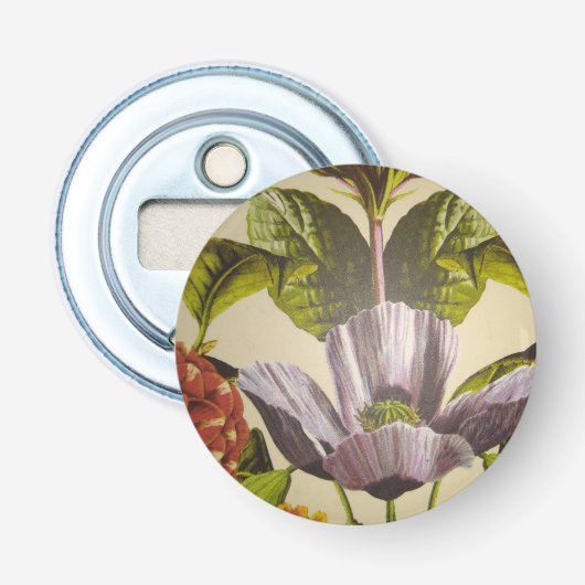Hübscher Lila Blume Flaschenöffner (Vorderseite)