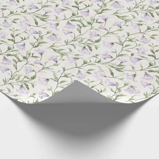 Hübscher Lila Blumengeburt Geschenkpapier (Ecke)