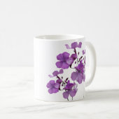 Hübscher lila Blumenname niedlich Kaffeetasse (VorderseiteRechts)