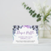 Hübscher Lila Blumenspulenspülung Begleitkarte (Stehend Vorderseite)