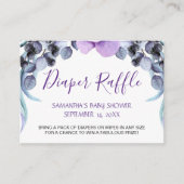 Hübscher Lila Blumenspulenspülung Begleitkarte (Vorderseite)