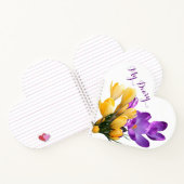 Hübscher lila Crocus farbenfroh blumengürtelig Notizblock (Innenseite)