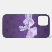 Hübscher Lila Damast Case-Mate iPhone Hülle (Rückseite (Horizontal))