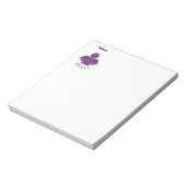 Hübscher Lila Glitzer Angel Notizblock (Rotiert)