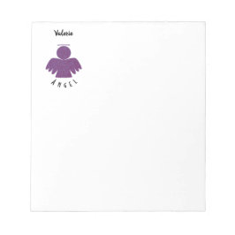 Hübscher Lila Glitzer Angel Notizblock