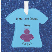 Hübscher Lila Glitzer Angel Ornament