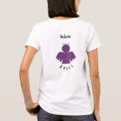 Hübscher Lila Glitzer Angel T-Shirt (Rückseite)