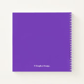 Hübscher lila Irisblütenname Notizblock (Rückseite)