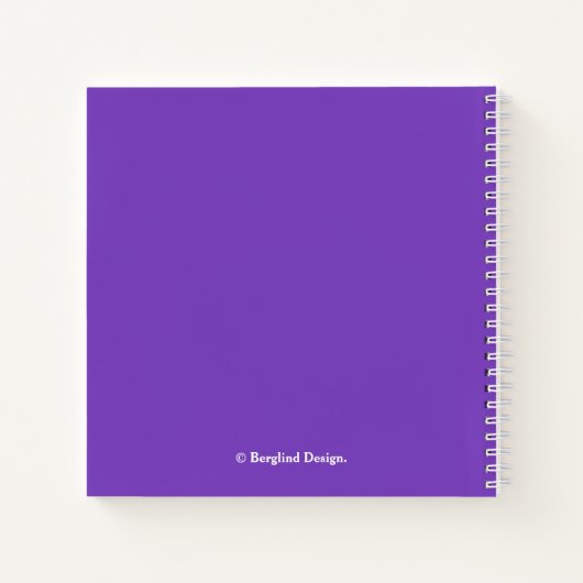 Hübscher lila Irisblütenname Notizblock (Rückseite)