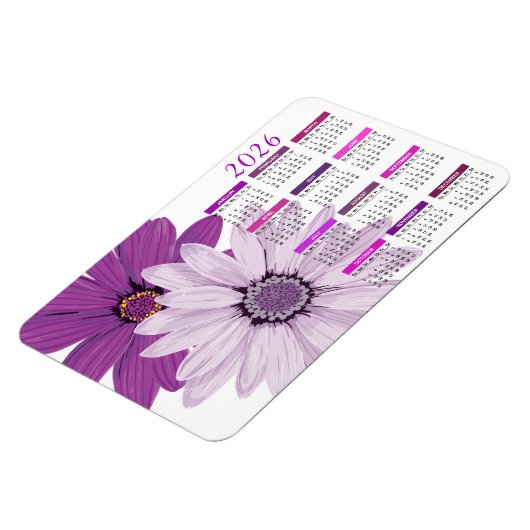 hübscher Lila Kalender 2023 Magnet (Linke Seite)