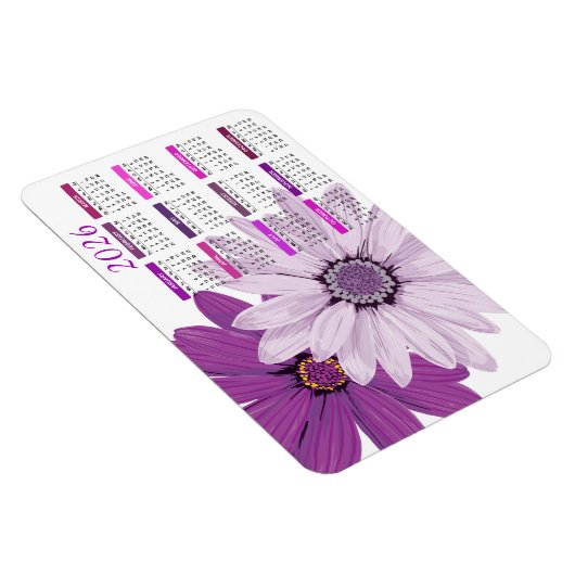 hübscher Lila Kalender 2023 Magnet (Rechte Seite)