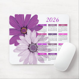 hübscher Lila Kalender 2026 Mousepad