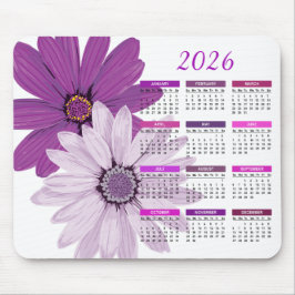 hübscher Lila Kalender 2026 Mousepad