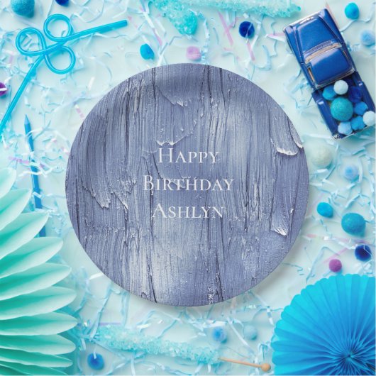 Hübscher Lila Kuchen Zuckerguss Geburtstag Pappteller (Party)