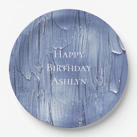 Hübscher Lila Kuchen Zuckerguss Geburtstag Pappteller (Vorderseite)