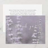 Hübscher Lila Lavendel Blume Flat Danke Karte (Vorne/Hinten)