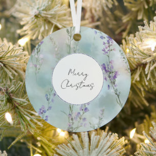 Hübscher Lila Lavendel Ornament Aus Metall