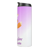 Hübscher Lila Lehrerfuchs Thermosbecher (Nach rechts gedreht)