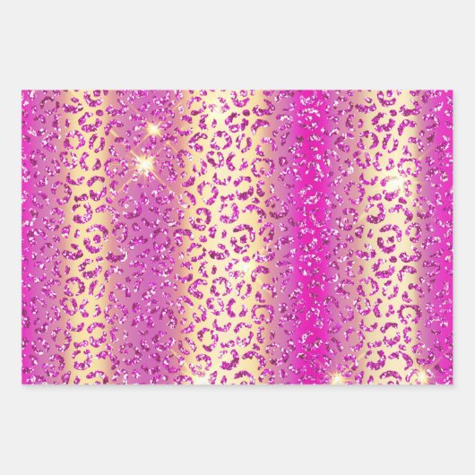 Hübscher Lila Leopard Geschenkpapier Set (Vorderseite 2)