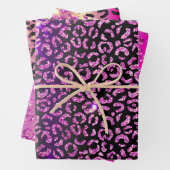 Hübscher Lila Leopard Geschenkpapier Set (Beispiel)