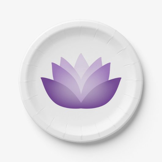 Hübscher Lila Lotus Pappteller (Vorderseite)