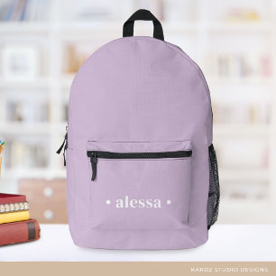 Hübscher lila Mädchen-Schulrucksack Bedruckter Rucksack