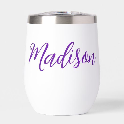 Hübscher Lila Name in Handgeschriebenem Skript (Vorderseite)