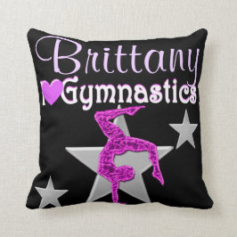 HÜBSCHER LILA PERSONALISIERTER GYMNASTIKPILLOW KISSEN