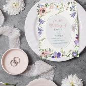 Hübscher Lila Rosa Blumenstrauß Einladung