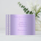 hübscher lila-schimmer-Antwortkarte uAwg RSVP Karte (Stehend Vorderseite)