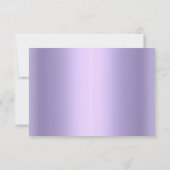 hübscher lila-schimmer-Antwortkarte uAwg RSVP Karte (Rückseite)