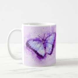 Hübscher lila Schmetterling  Kaffeetasse