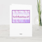 Hübscher Lila Schmetterling | Miss You Karte (Rückseite)