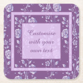 Hübscher Lila und benutzerdefinierter Lilac-Floral Rechteckiger Pappuntersetzer (Vorderseite)
