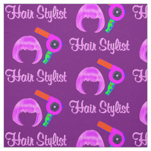 HÜBSCHER LILA UND PINKHAARSTYLIST STOFF