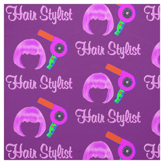 HÜBSCHER LILA UND PINKHAARSTYLIST STOFF (Muster)