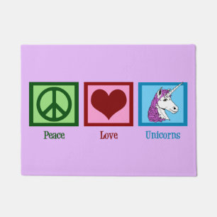Hübscher lila Unicorn Fußmatte
