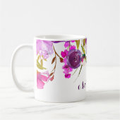 Hübscher lila Watercolor-Blumenschale Kaffeetasse (Links)