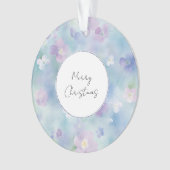 Hübscher Lila White Lavendel Ornament (Vorderseite)