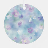 Hübscher Lila White Lavendel Ornament Aus Metall (Rückseite)