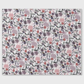 Hübscher Lipstick, Parfüm-, Lutsch- und Schuhmuste Geschenkpapier (Flach)