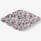 Hübscher Lipstick, Parfüm-, Lutsch- und Schuhmuste Pappteller (Gewinkelt)