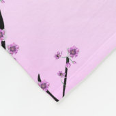 Hübscher Mädchenhafter Rosa Kirschblütenbaum Blume Fleecedecke (Ecke)