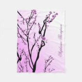 Hübscher Mädchenhafter Rosa Kirschblütenbaum Blume Fleecedecke (Vorderseite)