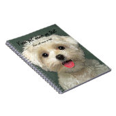 Hübscher maltesischer Hund Notizblock (Rechte Seite)